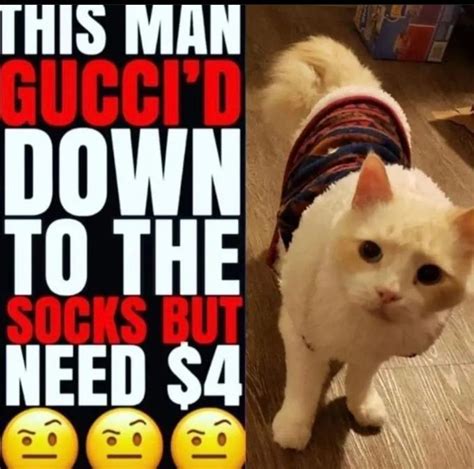 i need new pair of gucci meme|gucci'd down to the socks.